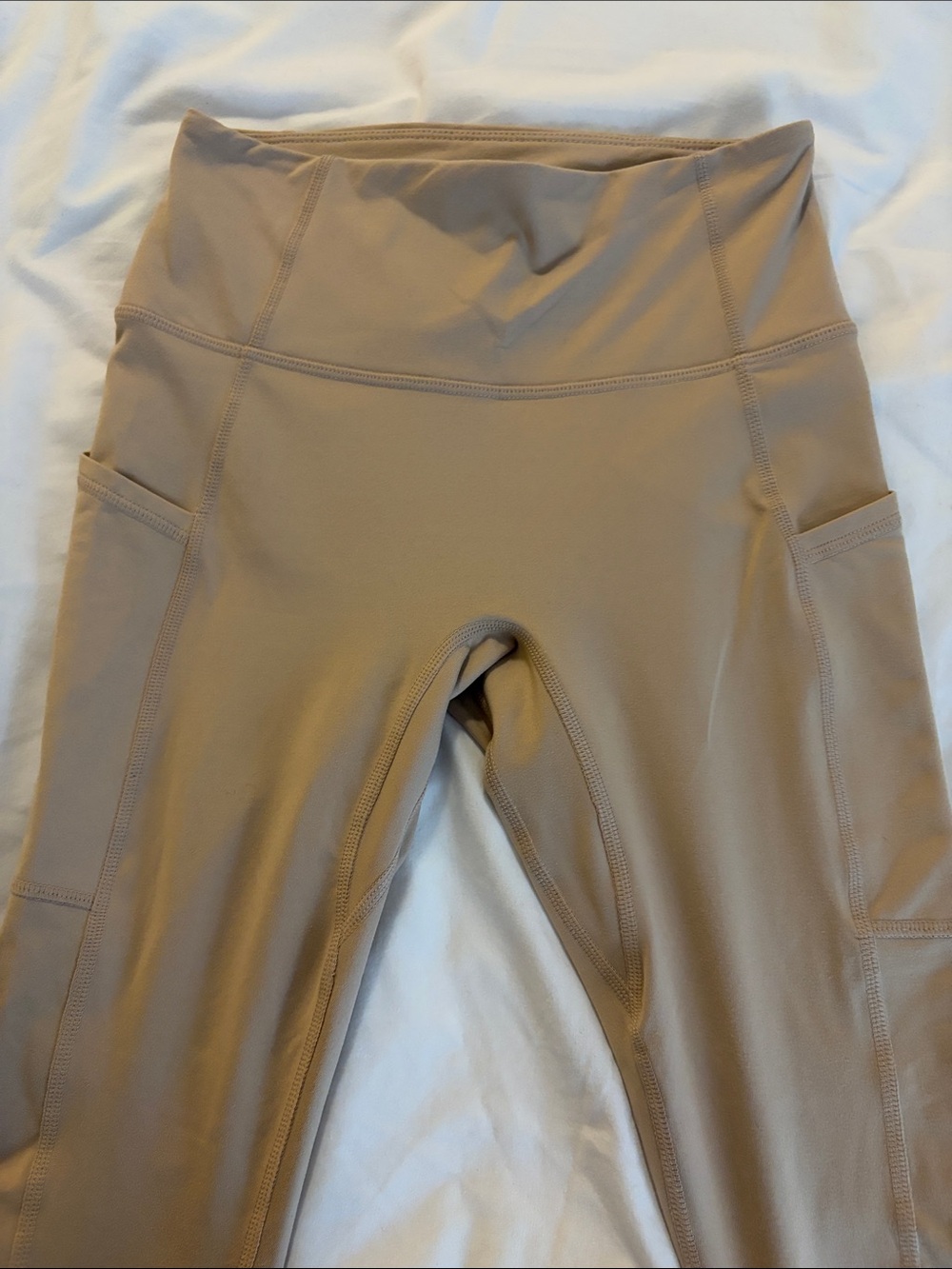 FP Movement High-Waist Leggings with Side Pockets - Beige/Sand